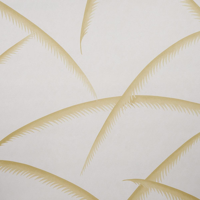 Deco Palms Gold 5013302 by Schumacher Designer Wallpaper Panels Collection 54.0" - Swanky Fabrics -