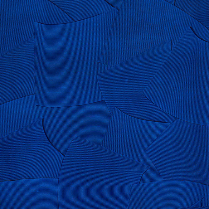 Hand Combed Plaster Yves Blue 5013950 by Schumacher Designer Wallpaper David Kaihoi - Swanky Fabrics -