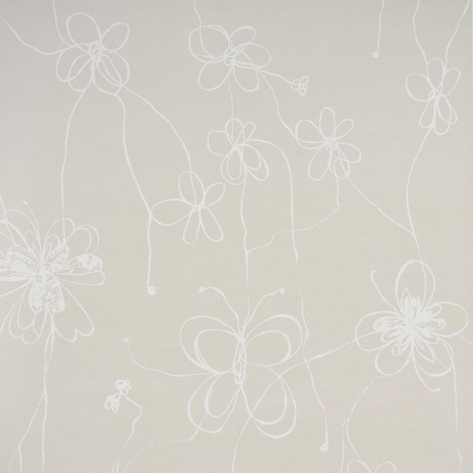 Come Back As A Flower Light Neutral 5014092 by Schumacher Designer Wallpaper Hera Ford 54.0" - Swanky Fabrics -