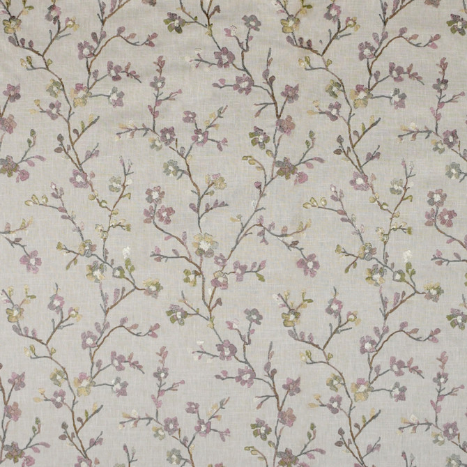S4900 Wisteria by Greenhouse Designer Fabric S71: Spring 58% Cotton, 42% Polyester W/ 100% Rayon Embroidery India 6,000 double rubs </p><p>Repeat: 17.5" H, 18.5" V 55" - Swanky Fabrics -