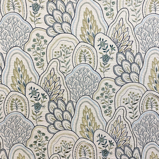 Louisa Serene by Magnolia Designer Fabric - 61 Vis, 17 Cot, 14 Lin, 8 Poly (Emb- 63 C, 37 V) India Horizontal: 26 and Vertical: 18 55 - Swanky Fabrics -