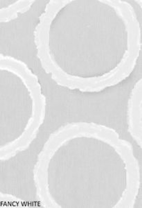 Fancy White 1 by Norbar Designer Fabric SHEER PASSION 100% POLYESTER TURKEY 7 1/4"V 10 1/2"H 118 - Swanky Fabrics -
