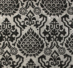 Metcalf Black by Norbar Designer Fabric SENSATION 100% POLYESTER CHINA 25 1/2"V 14 1/4"H 114 - Swanky Fabrics -