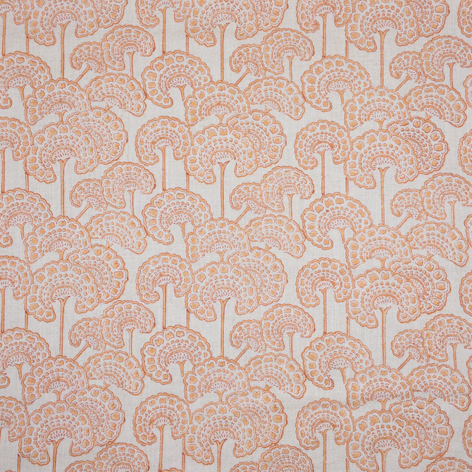 Thurmond 2 Apricot by Stout Designer Fabric COMFORTABLE LIVING QUARTZ/TILE 70%SVI 30%LIN INDIA Horizontal: 7.250 and Vertical: 5.625 52 in - Swanky Fabrics -