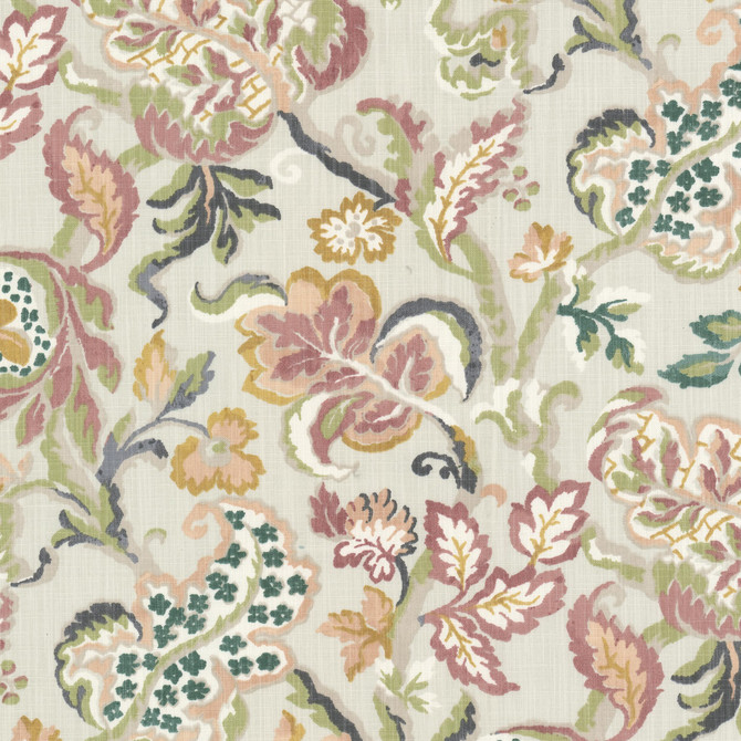 Minstrel 1 Quartz by Stout Designer Fabric RAINBOW LIBRARY GINGER/POPPY 100%COT TURKEY Horizontal: 26.750 and Vertical: 25.125 55 in - Swanky Fabrics -