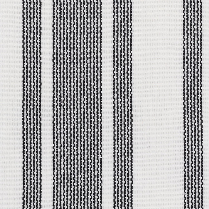 Braiding 1 Black/White by Stout Designer Fabric JUST STRIPES DENIM/SLATE 100%COT INDIA Horizontal: 6.750 and Vertical: 1.000 54 in - Swanky Fabrics -