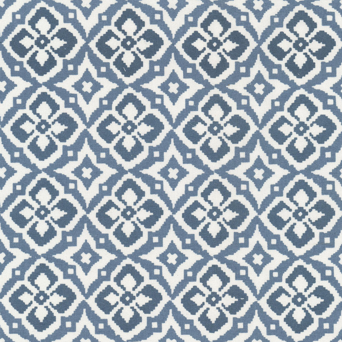 Ornament 1 Wedgewood by Stout Designer Fabric RAINBOW LIBRARY HAZE/SKY 100%COT INDIA Horizontal: 3.000 and Vertical: 3.000 59 in - Swanky Fabrics -