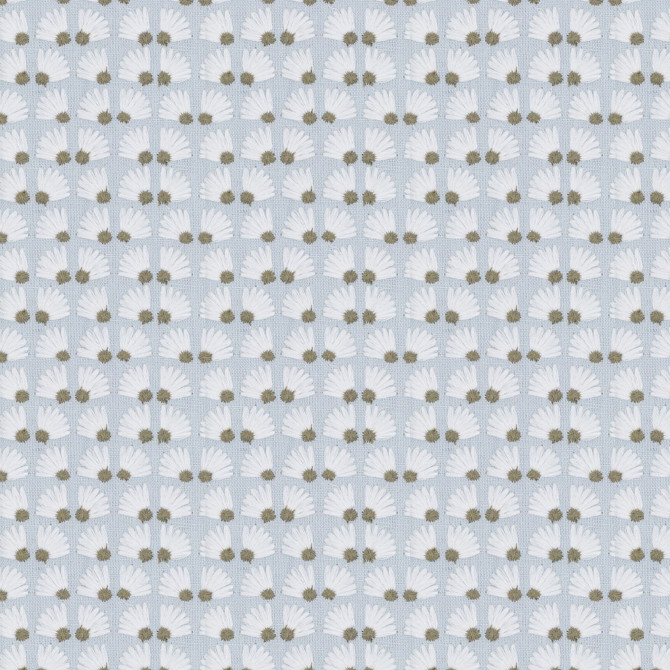 7834-3 Daisypatch Starlight by Bassett Mcnab Designer Fabric BASSETT MCNAB WOODLANDS 52%LIN 48%COT %PEMB INDIA Horizontal: 3.000 and Vertical: 1.750 50.5 in - Swanky Fabrics -