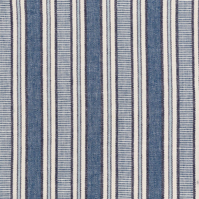 Cortez 2 Delft by Stout Designer Fabric JUST STRIPES DENIM/SLATE 100%COT INDIA Horizontal: 1.875 and Vertical: 0.000 54 in - Swanky Fabrics -