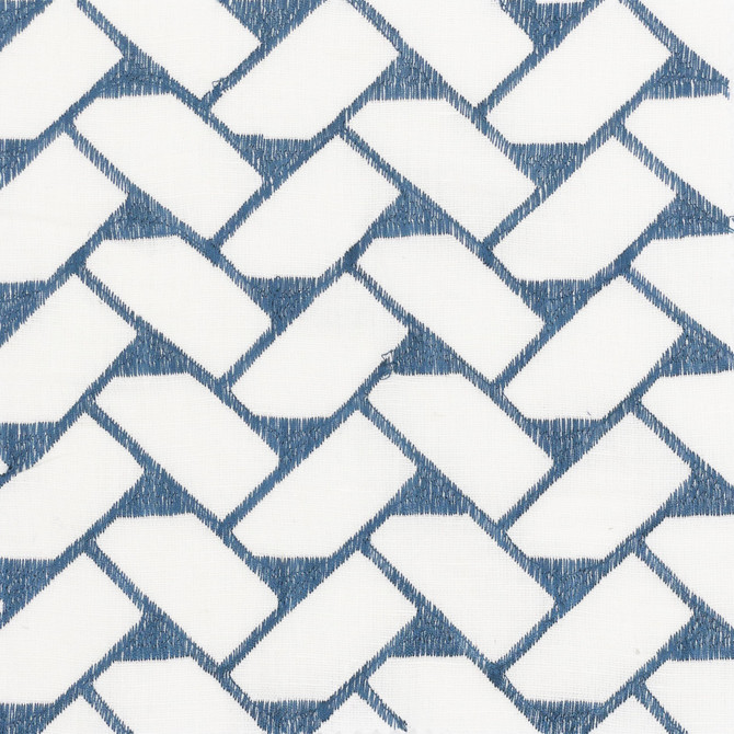 Tattled 1 Sapphire by Stout Designer Fabric COLOR MY WINDOW AQUA/HARBOR 52%LIN 48%COT %PEMB INDIA Horizontal: 3.000 and Vertical: 1.500 50 in - Swanky Fabrics -