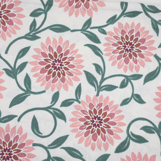 Jeanette 1 Flamingo by Stout Fabric Stout Fabric Jeanette 1 FlamingoFabric COMFORTABLE LIVING QUARTZ/TILE 70%COT 25%POL 5%LIN %BEMB INDIA </p><p>Repeat: H: 27.000, V: 27.000 54 in - Fabric Carolina -