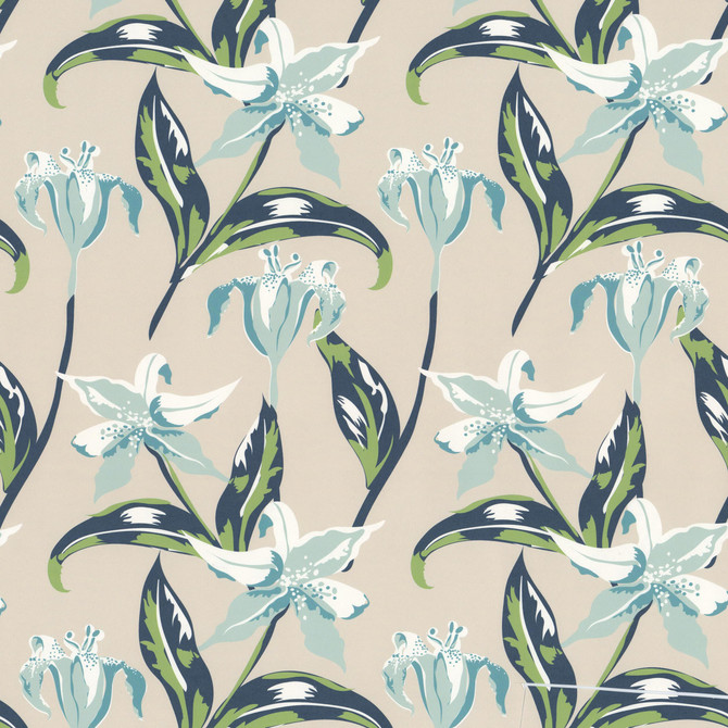 W07Vl Emma 3 Mist by Aoc Designer Wallcovering ART OF COLOR HERITAGE WALLPAPER II 100%PA USA Horizontal: 9.000 and Vertical: 12.000 27 in - Swanky Fabrics -