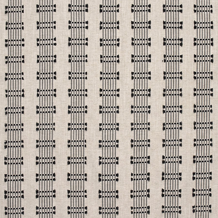 Over The Tracks Noir by Carole Designer Fabric Artisan Base: 81% Cotton, 19% Poly. Embr: 100% Cotton INDIA N/A 2.13" V, 4" H 54.75" - Swanky Fabrics -