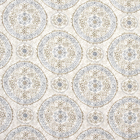 Place Setting Pewter by Carole Designer Fabric Artisan 100% Cotton PAKISTAN 12 1/2" V, 13 1/2" H HD 55" - Swanky Fabrics -