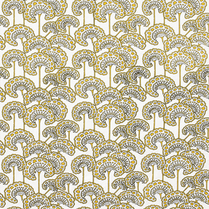 Uncommon Grounds Turmeric by Carole Designer Fabric Artisan 54% Linen, 46% Cotton INDIA 5 1/2" V, 7 1/4" H 54" - Swanky Fabrics -