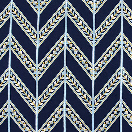 At This Moment Navy by Carole Designer Fabric Bluebell 60% Polyester, 40% Cotton India N/A 15 1/8" V, 12 3/8" H 50.75" - Swanky Fabrics -