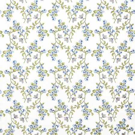 Chance For Us Dresden by Carole Designer Fabric Bluebell 60% Cotton, 30% Polyester, 10% Linen India 9 1/4" V, 10 5/8" H 51.5" - Swanky Fabrics -