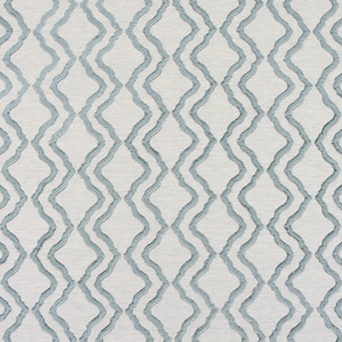 Follow Me Glacier by Carole Designer Fabric Bluebell 51% Recycled Polyester, 30% Polyester, 12% Cotton, 7% Linen India 4 1/2" V, 7 3/4" H HD 54" - Swanky Fabrics -