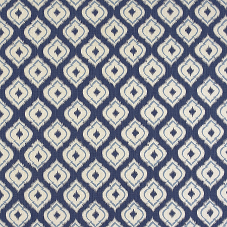 Lit Lanterns Indigo by Carole Designer Fabric Bluebell 59% Cotton, 41% Polyester-Light Latex Backing China 15,000 Wyzenbeek Double Rubs 14 3/8" V, 14" H 54" - Swanky Fabrics -