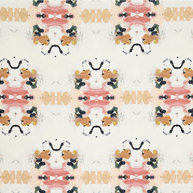 Just Friends Salmon by Carole Designer Fabric Dawn & Dusk 100% Cotton India 10,000 WYZENBEEK DOUBLE RUBS 27" V, 6 1/4" H HD 54" - Swanky Fabrics -