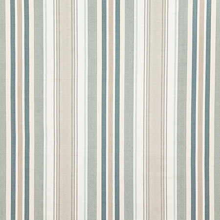 Beachside Stripe Spa by Carole Designer Fabric Dewdrop 100% Cotton India 13 1/2" H 54" - Swanky Fabrics -