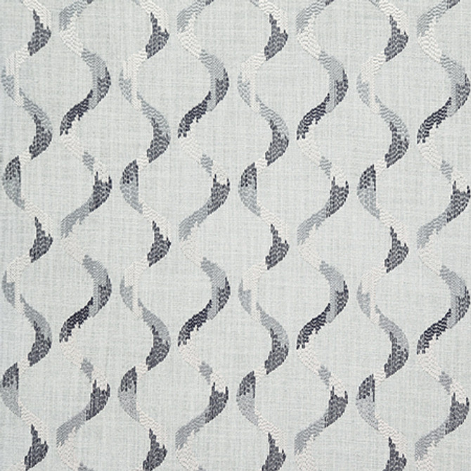 Patched In Lake by Carole Designer Fabric Dewdrop Base: 100% Polyester. Embr: 100% Polyester India 9 1/2" V, 5 1/4" H 53" - Swanky Fabrics -