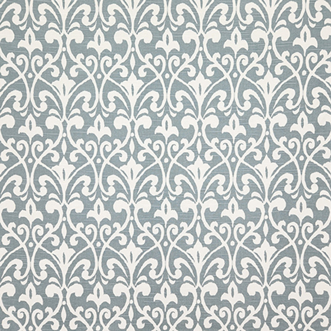 Prince Of Shy Blue by Carole Designer Fabric Dewdrop 100% Cotton Pakistan 8 1/2" V, 6 3/4" H 54" - Swanky Fabrics -