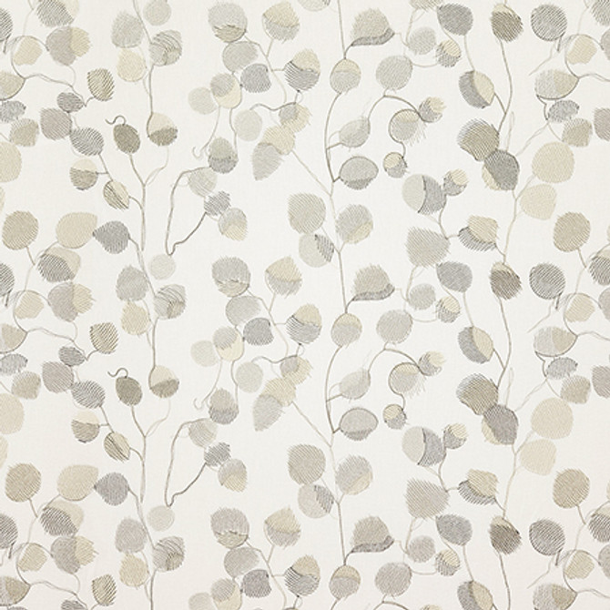 Be The Magic Neutral by Carole Designer Fabric Earth & Stone Base: 72% Cotton, 28% Polyester. Embr: 100% Polyester India 30,000 WYZENBEEK DOUBLE RUBS 12 3/8" V, 26 3/4" H 53.25" - Swanky Fabrics -