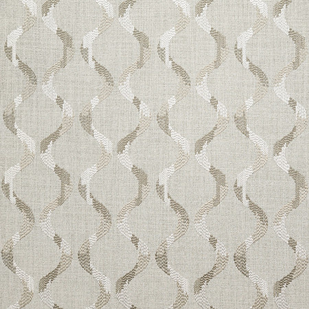 Patched In Natural by Carole Designer Fabric Earth & Stone Base: 100% Polyester. Embr: 100% Polyester India 9 1/2" V, 5 1/4" H 53" - Swanky Fabrics -