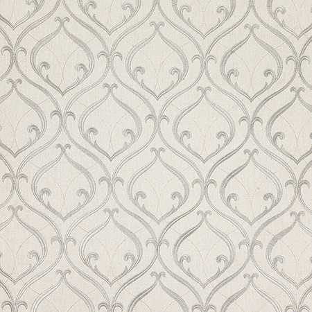 Suspense Builder Silver by Carole Designer Fabric Earth & Stone 50% Polyester, 40% Cotton, 10% Linen China N/A 11 1/2" V, 8 1/2" H 52.5" - Swanky Fabrics -