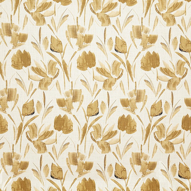 Gentle Garden Amber by Carole Designer Fabric Evergreen 100% Cotton India 26 1/2" V, 13 1/2" H 54" - Swanky Fabrics -