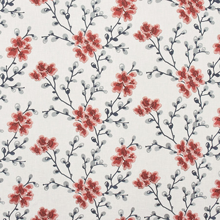 Darling Blooms Plum Berry by Carole Designer Fabric Harvest 52% Cotton, 48% Polyester India 9 1/4" , 26 3/8" H HD 52.75" - Swanky Fabrics -
