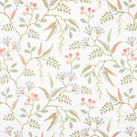 Maury Island Fairy Tale by Carole Designer Fabric Harvest 52% Cotton, 48% Polyester India 6,000 Wyzenbeek Double Rubs 18 3/8" V, 25 1/4" H 50.5" - Swanky Fabrics -