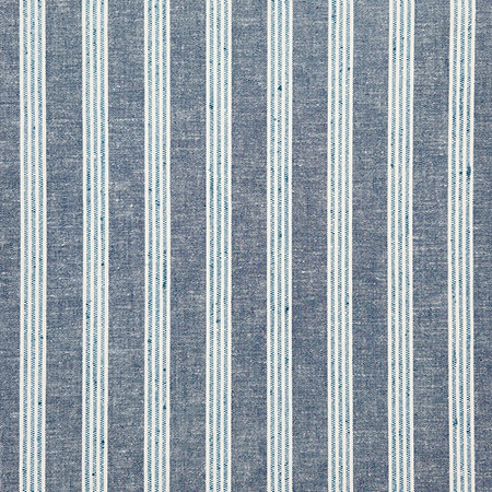 Main Road Indigo by Carole Designer Fabric In The Details 57% Polyester, 43% Cotton India 51,000 Wyzenbeek Double Rubs 1 3/4" H 54" - Swanky Fabrics -