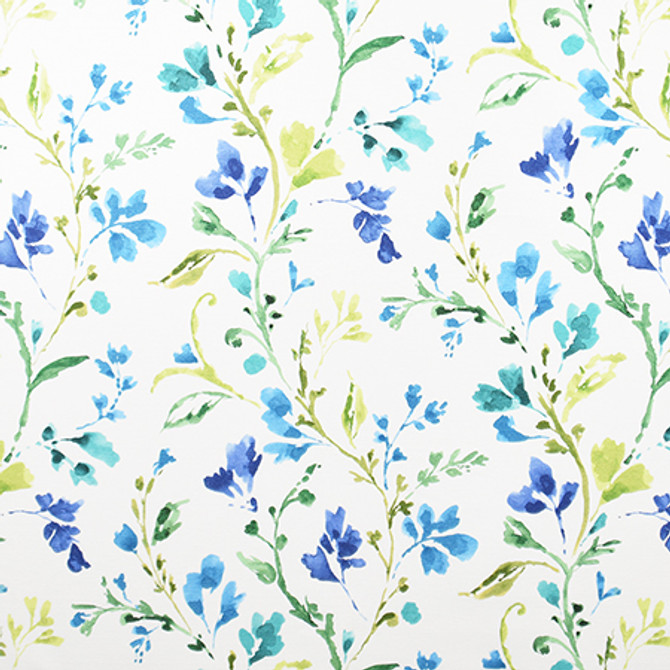 If You Please Lake by Carole Designer Fabric Jade 100% Cotton Spain 27" V, 13 1/2" H HD 54" - Swanky Fabrics -