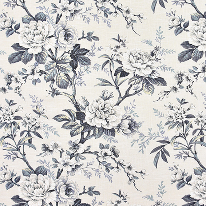 Kind Regards Dove by Carole Designer Fabric Moonstone 55% Linen, 45% Viscose-Soil Repellent S Korea 24 1/2" V, 27" H 55" - Swanky Fabrics -