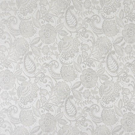 Achievement Sterling by Carole Designer Fabric Radiance 99% Polyester, 1% Lycra India 15,000 Wyzenbeek Double Rubs 15 1/4" V, 14" H 56" - Swanky Fabrics -