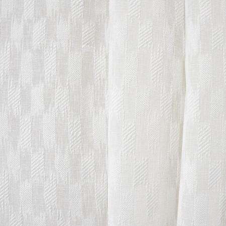 Bring It All White by Carole Designer Fabric Sheer Luxury 91% Polyester, 9% Cotton-Weighted Hem INDIA 6 7/8" V, 2 1/2" H 116" - Swanky Fabrics -