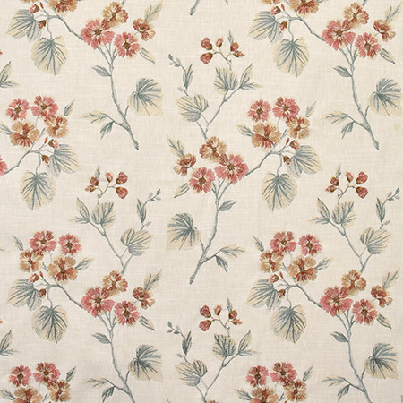 For A Reason Rosewood by Carole Designer Fabric Wallflower Base: 58% Cotton, 42% Polyester. Embr: 100% Rayon INDIA 12,000 Wyzenbeek Double Rubs 18 1/2" V, 16 3/4" H 50" - Swanky Fabrics -