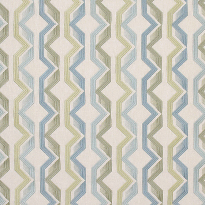 Over The Wall Aquamarine by Carole Designer Fabric Wallflower Base: 72% Poly, 28% Cotton. Embr 100% Poly INDIA 30,000 Wyzenbeek Double Rubs 4 1/2" V, 10 5/8" H 54" - Swanky Fabrics -