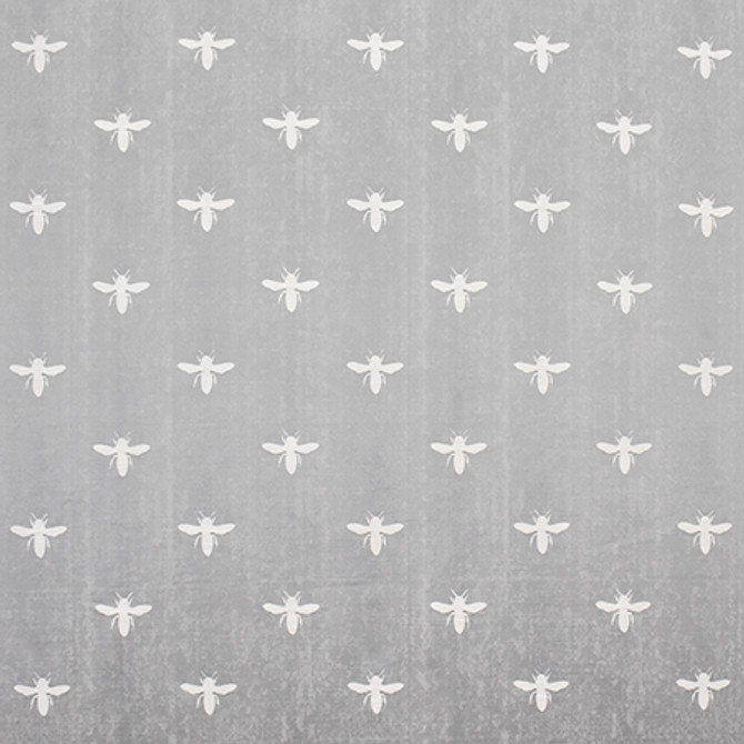 Buzz Buzz Silver by Carole Designer Fabric Wellington 74% Cotton, 26% Polyester INDIA N/A 13 1/8" V, 6 7/8" H 54.38" - Swanky Fabrics -