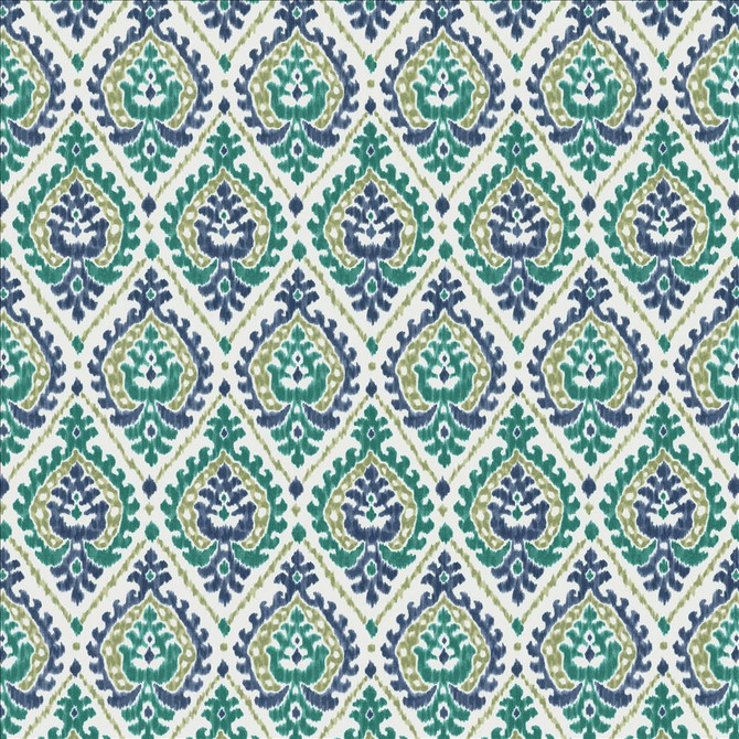 Alluring Lagoon  by Kasmir Designer Fabric 1474 100% Cotton  SPAIN  </p><p>Repeat: Horizontal: 6 6/8 inches and Vertical: 13 4/8 inches 54  - Swanky Fabrics -