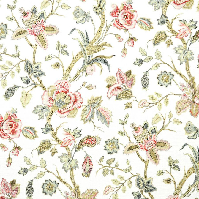 Thomasina # 630 Meadow by Maxwell Designer Fabric Color Theory-Vol.Vi Eden 100% COTTON SPAIN V-27"H-13.5" 54" - Swanky Fabrics -