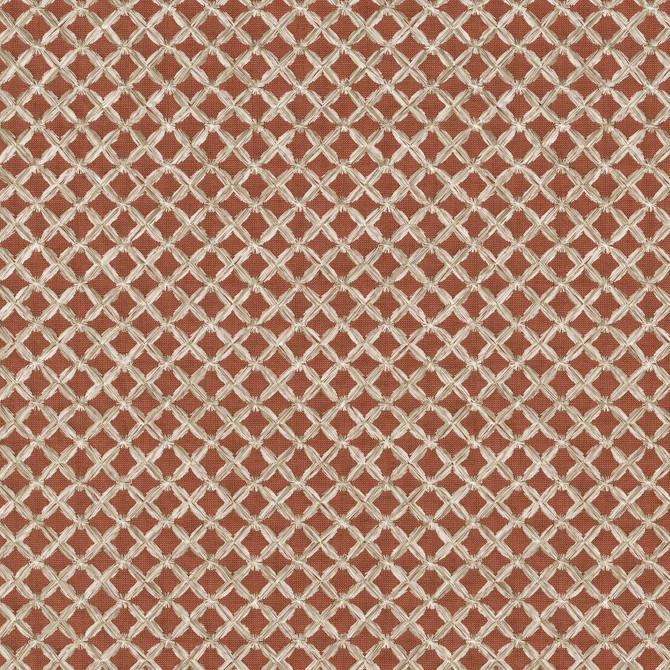 Laguna Emb Cinnabar 412482 by PKL Studio Designer Fabric Base 82% polyester, 11% cotton, 7% linen Emb: 100% cotton India 51000 Horizontal: 0.88 and Vertical: 0.75 56 - Swanky Fabrics -