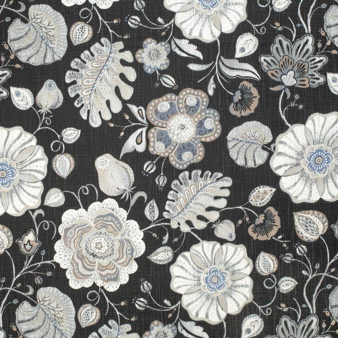 CB700-533 by Charlotte Designer Fabric Shades of Onyx 59 % Cotton, 41% Recycled Polyester Asia Exceeds 30,000 Wyzenbeek Rubs (Heavy Duty) Horizontal 27.5" x Vertical 24.5" 54 Inches - Swanky Fabrics -