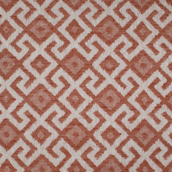 Aztec Neve - Coral by Europatex Designer Fabric Aztec 86% Poyester, 14% Cotton China See Sample Horizontal: N/A and Vertical: N/A 54.00 inches  - Swanky Fabrics -