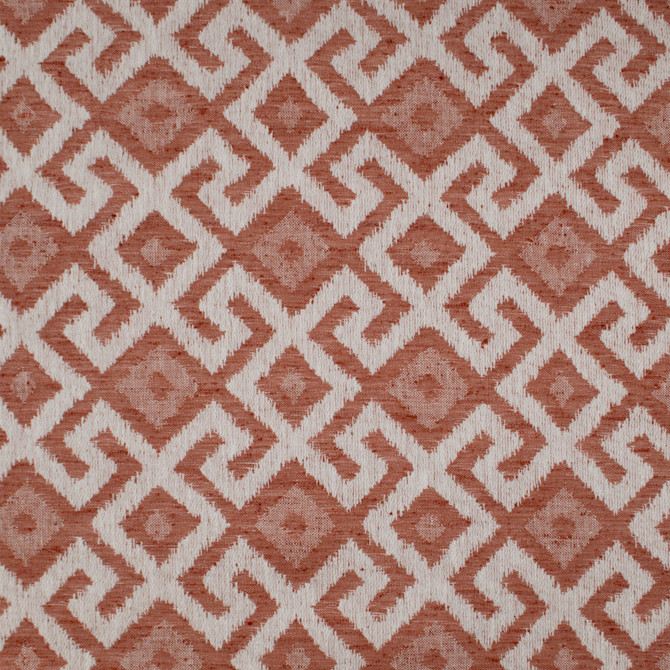Aztec Neve Coral by Europatex Designer Fabric Aztec 86% Poyester, 14% Cotton 6.85" H, 6.85" V 54.00 inches - Swanky Fabrics -