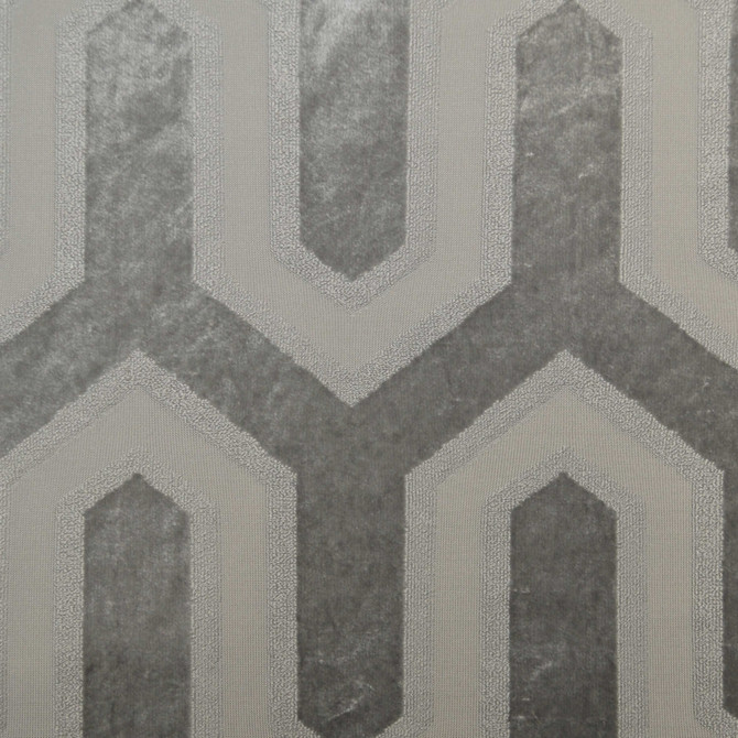 Baroque A Silver by Europatex Designer Fabric Baroque 100% Polyester 5" H, 5.75" V 114.00 inches - Swanky Fabrics -