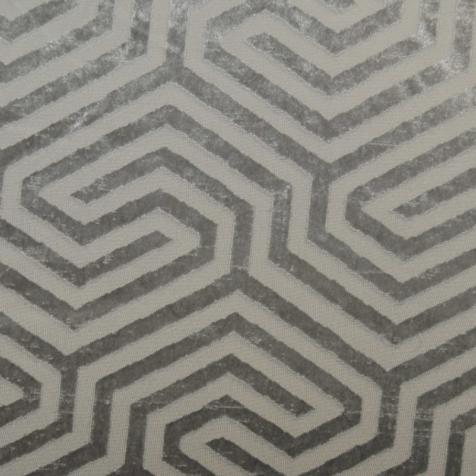 Baroque - B - Silver by Europatex Designer Fabric Baroque 100% Polyester China See Sample Horizontal: N/A and Vertical: N/A 114.00 inches  - Swanky Fabrics -