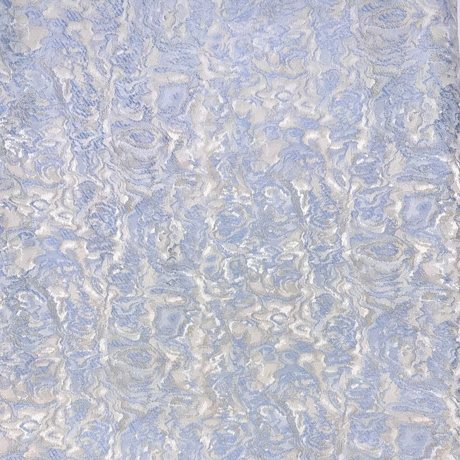 Le Krisel Cerulean by Europatex Designer Fabric Le Krisel 100% Polyester 15.00" H, 7.00" V 118.00 inches - Swanky Fabrics -